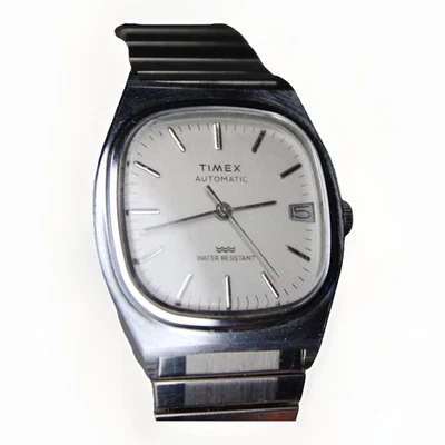 Reloj Timex Vintage Cuadrante TV Automático Original Línea E Años 80 Acero Inoxidable - Leer Foto 1 de 4