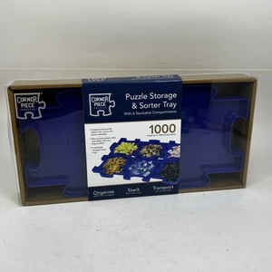 Rompecabezas Bandeja de Almacenamiento y Clasificación Azul 1000 Piezas Rompecabezas - Rompecabezas de Pieza de Esquina - Nuevo - Imagen 1 de 13