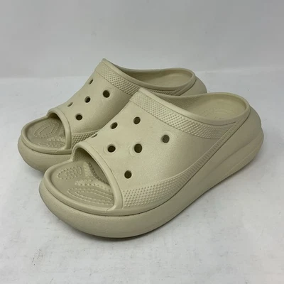 Женские сандалии на платформе унисекс Crocs Crush Slide Bone 6 / мужские 4 - Изображение 1 из 4