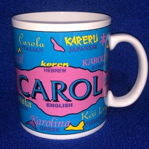 Giftcraft International Names ''CAROL'' Coffee Mug by Stanley Papel - Picture 1 of 5