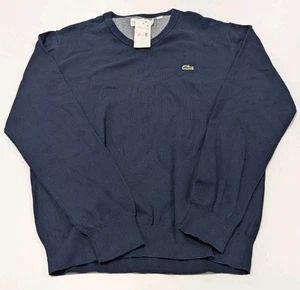 Damen Lacoste Rundhals Strick Langarm Pullover Navy Blau Baumwolle Gr. M (4) - Bild 1 von 6