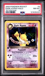 2000 POKEMON ROCKET 1ST EDITION #9 DARK HYPNO HOLO PSA 8 - Picture 1 of 2