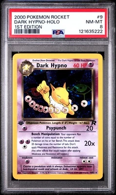 2000 POKEMON ROCKET 1ST EDITION #9 DARK HYPNO HOLO PSA 8 - Image 1 of 2