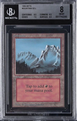 1993 MAGIC: THE GATHERING BETA V2 L MOUNTAIN BGS 8 - Image 1 of 2