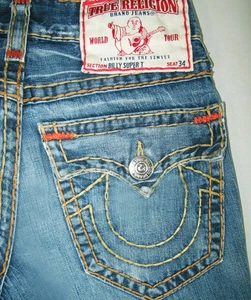 LO ÚLTIMO EE. UU. Pantalones de mezclilla para hombre TRUE RELIGION BILLY SUPER T BOOTCUT 28x34 (ajuste 28x33) - Imagen 1 de 15