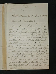 1883 South Haven MI ALS - E.C. Woodruff Spiritualist Brief Lob Bro Watson - Bild 1 von 4
