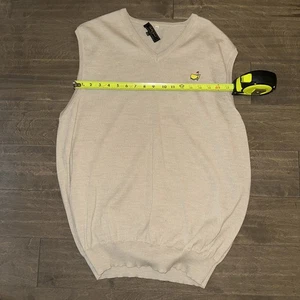 Chaleco Suéter Colección Masters Logo Bordado Golf Bronceado Para Hombre Talla XL - Imagen 1 de 5