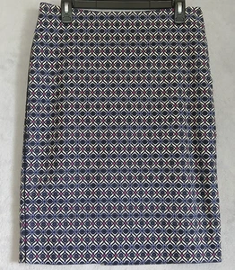 Adrianna Papell Women's Elegant Classy Lined Purples Design Pencil Skirt Sz 6 - Picture 1 of 12