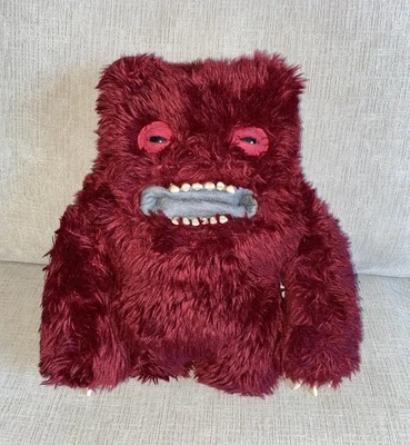 FUGGLER Clawey Funny Ugly Monster Spin Master Plush Red Maroon Toy Teeth 12” - Image 1 of 4