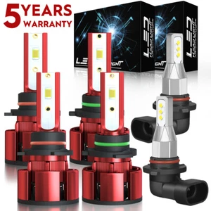 Combo 9005+9006+9145 LED Headlight Hi/Lo Fog Bulbs 6000K Super Bright White Z4QC - Imagen 1 de 16