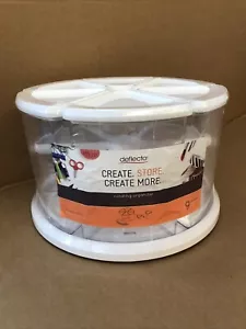 Deflecto - Carousel Rotating Organizer w/ 9 Canisters - 28.3x16.8x28.3cm - NEW - Picture 1 of 4