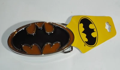 Hebilla de cinturón Batman vintage DC Comics GTO naranja negro esmalte superhéroe Gotham Foto 1 de 4