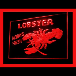 110199 Lobster Seafood Restaurant Champagne Display LED Light Neon Sign - Picture 1 of 1