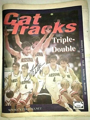 Arizona Wildcats 2002 periódico firmado autógrafo Luke Walton JSA Foto 1 de 4