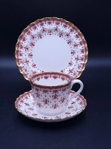 Spode Fleur De Lys Red 3"Tea Cup/Saucer/Plate-1st Quality - Picture 1 of 11