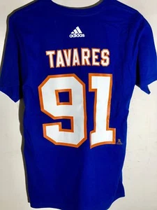 adidas  NHL T-Shirt New York Islanders John Tavares Blue sz S - Picture 1 of 1