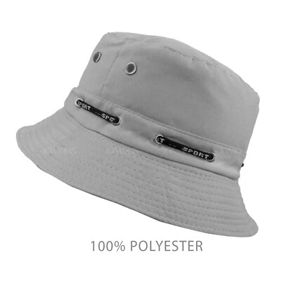 Boné chapéu balde algodão pesca boonie aba viseira sol safári verão homens acampamento BK - Imagem 1 de 4