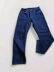 LEVI'S Premium 501 Straight Cut Jeans W27 L28 Dark Wash Blue - Picture 1 of 19