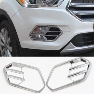 Cubierta de luz antiniebla delantera cromada para Ford Escape Kuga 2017 2018 2019 2 piezas - Imagen 1 de 9
