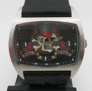 Lucky Brand Skull & Roses Analog Quartz Watch - LK11666 - New Battery - Picture 1 of 14