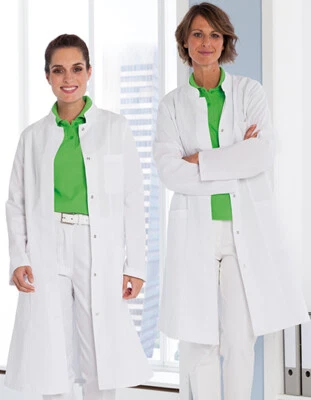 Damen Arztkittel Laborkittel Berufsmantel Exner Weiß Mischgewebe S - 5XL - Bild 1 von 3