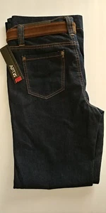 APT.9 Jeans Corte a Llamarada con Cinturón Talla 10 Lavado Oscuro Nuevo con Etiquetas Org $54 - Imagen 1 de 4