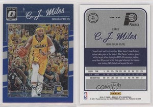 2016-17 Panini Donruss Optic Blue Prizm /49 CJ Miles #95