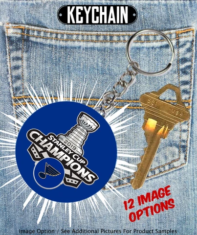 St Louis Blues 2019 Champions - Keychain - Choose From 12 Designs Cover