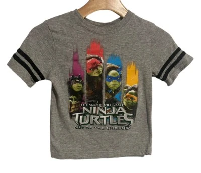 Футболка Teenage Mutant Ninja Turtles для мальчиков 5/6 короткий рукав серая футболка с графикой - Изображение 1 из 4