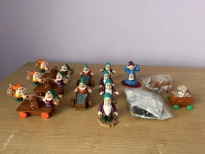 13 Pc SNOW WHITE AND THE SEVEN DWARFS VINYL FIGURE LOT MATTEL DISNEY Multiples - Picture 1 of 5
