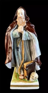 Antike Porzellan Figur Heiliger Hieronymus Dresden Totenkopf Ca. Um Das 20. Jhd. - Bild 1 von 16