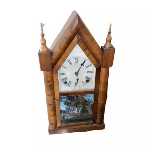 E.N. Welch Eight Day 19TH Century Steeple Parlor Clock Cover
