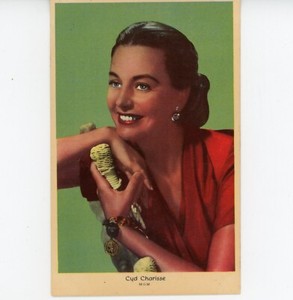 Cyd Charisse Vintage MGM Photo Card RARE Original 5.5" x 3.5" picture 