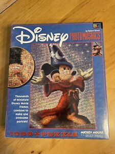 Mickey Mouse Sorcerer's Apprentice Photomosaics Puzzle 1026 Pc Disney - Sealed