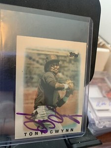 1986 Topps Mini Leaders Signed #65 Tony Gwynn Padres NR-MINT