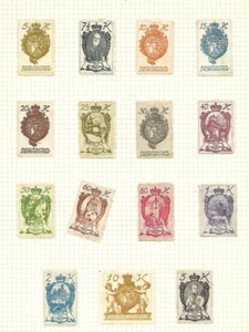 Liechtenstein: 1920; some stamps set coat of arms, high values, MH, EBLCH09 - Picture 1 of 2