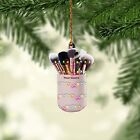 Personalized Cosmetic holder Christmas Ornament, Make Up Artist Xmas Ornament