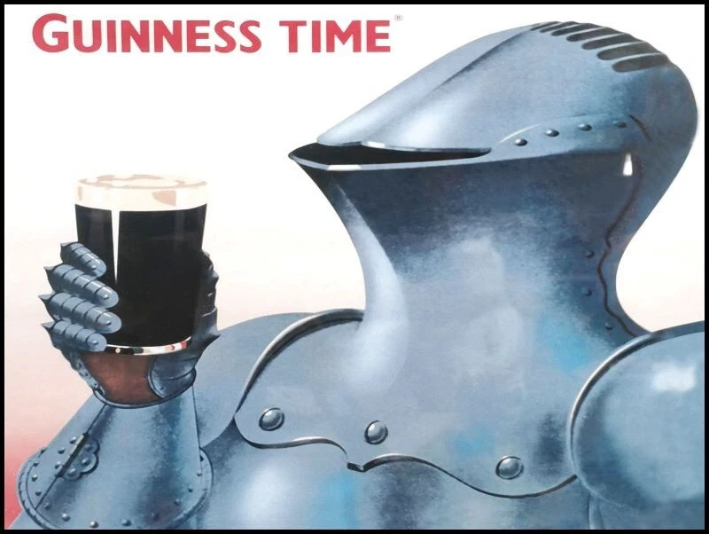 Cerveza Guinness - Tema Caballero en Armadura - NUEVO LETRERO METÁLICO: 12x16" Envío Gratis Foto 1 de 1