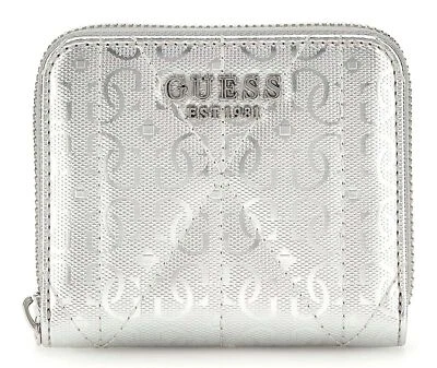 GUESS borsa Aldina SLG Small Zip Around Wallet Silver - Immagine 1 di 3