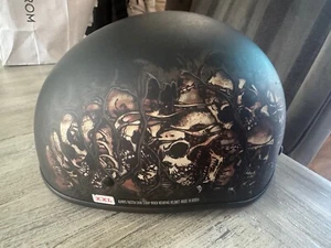 Harley Davidson Black Low Profile Overdrive Half Helmet 2XL HD-J01 XXL - Picture 1 of 6