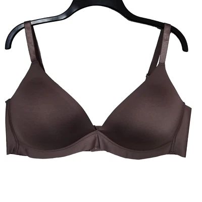 44C Catherine Malandrino Bra Dark Brown Wireless T Shirt Bra Back Closure  - Image 1 of 4