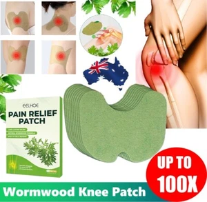 100 Wormwood Knee Plaster Sticker Wellnee Back Neck Pain Joint Ache Relief Patch - Picture 1 of 13
