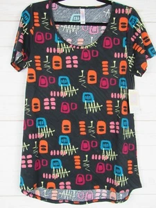 Lularoe Women's Classic T Black with Multi Color Top Size M NWT - Picture 1 of 3