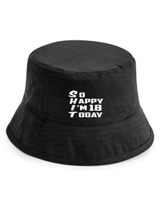 Bucket Hat Funny 18th Birthday Gift For Men & Ladies 18 Year Old Present - Picture 1 of 7