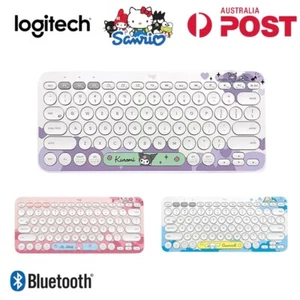 SANRIO Logitech K380 Kuromi Keyboard Wireless Bluetooth Mini Portable iPad Phone - Picture 1 of 17