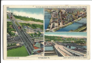 MULTI VISTA, INCLINACIÓN MONONGAHELA, THE POINT-GOLDEN TRI, PUENTE DE LA LIBERTAD ~ PITTSBURGH, PA - Imagen 1 de 1