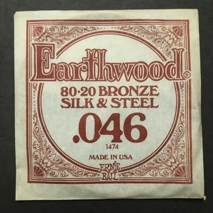 Vintage Ernie Ball Earthwood 80/20 Bronze Silk & Steel .046 Guitar String - Picture 1 of 3