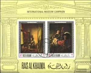 Ras al Chaima Bloque 43b (edición completa) usado 1968 conocido pinturas - Imagen 1 de 1