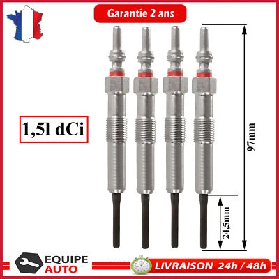 4 bougie de Préchauffage pour  Captur Clio Kangoo Laguna Megane Scenic 1.5 DCI - Imagen 1 de 4