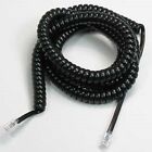 5 Pack - 25ft Telephone Handset Receiver Cord Phone Coil Cable 4P4C - Black 
